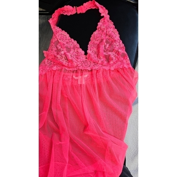 VICTORIA'S Secret Mesh Babydoll with lace top. - Picture 7 of 8